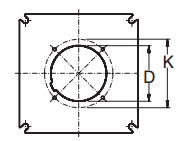 Buderus Пластина с отверстиями SK655/SK755 D140 (7057628)