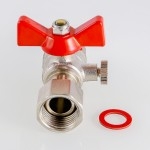 Valtec Кран шаровой для подключения манометра, 1/2нар -3/8вн.  