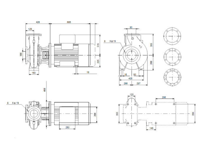 Насос для повышения давления Grundfos NB 80-400/419 AF2ABQQE  