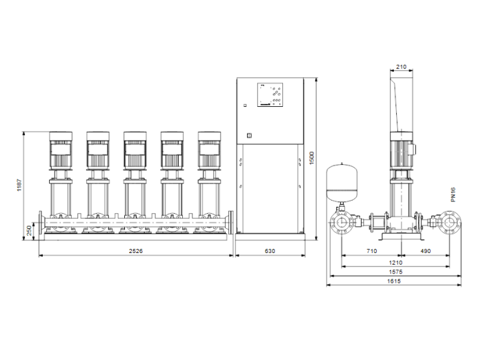 Насос для повышения давления Grundfos HYDRO MPC-E 5 CRE90-1-1  