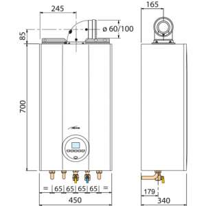 Газовый котел SIME Brava Slim HE 25 T  