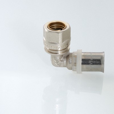 Valtec Угольник пресс 20мм с переходом на обжим 15мм  