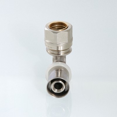 Valtec Угольник пресс 20мм с переходом на обжим 15мм  