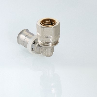 Valtec Угольник пресс 20мм с переходом на обжим 15мм  