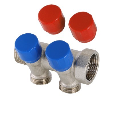 Коллектор Valtec Коллектор с регул. вентилями, 1х2 вых. Евроконус 3/4