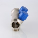 Коллектор Valtec Коллектор с регул. вентилями, 1х2 вых. Евроконус 3/4  