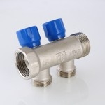 Коллектор Valtec Коллектор с регул. вентилями, 1х2 вых. Евроконус 3/4  