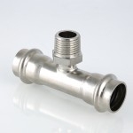 Valtec Тройник с нар.р. нерж. сталь 28х1