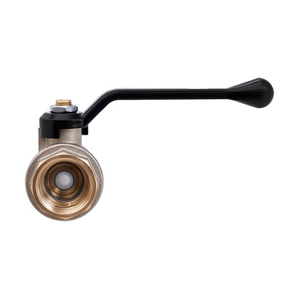 Кран шаровой Hoobs ORION ВР/ВР 1/2'' алюминиевая ручка-рычаг чёрного цвета  