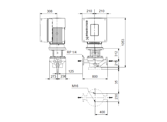 Насосная станция Grundfos TPE 125-190/4-A-F-A-BAQE  
