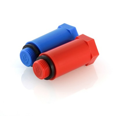 Valtec Комплект длинных полипропиленовых пробок с резьбой 1/2 (красная + синяя)  
