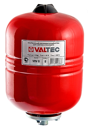Расширительный бак Valtec Бак расш. для отопления 24л. КРАСНЫЙ  