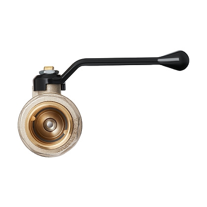 Кран шаровой Hoobs ORION с американкой НР/ВР 1/2'' алюминиевая ручка-рычаг чёрного цвета  