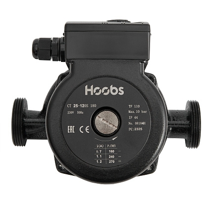 Насос циркуляционный Hoobs CT 25-120S 180мм 270Вт 1х220В 50Гц (с гайками)  