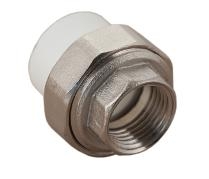 S.A.V. Муфта комб. разъемная с ВР (под трубу) 20х3/4 (белый)