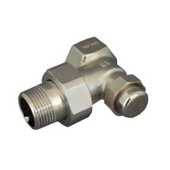 Oventrop Combi LR вентиль на обр. подводку Ду15, 1/2, PN10, из латуни, угловой, никелир.  