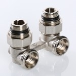 Valtec Узел угловой для нижн. подкл. рад. (c компл. адаптеров 1/2), 3/4хЕвроконус  