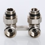 Valtec Узел угловой для нижн. подкл. рад. (c компл. адаптеров 1/2), 3/4хЕвроконус  