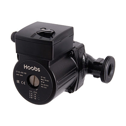Насос циркуляционный Hoobs CT 25-80S 180мм 245Вт 1х220В 50Гц (с гайками)  