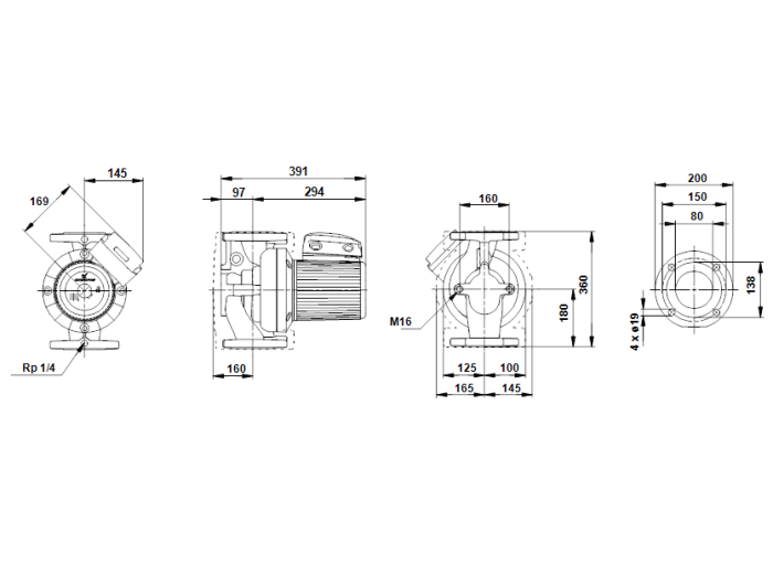 Циркуляционный насос Grundfos UPS 80-120 FB (400В)  