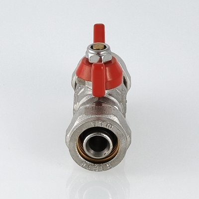 Valtec Кран шар. под обжим, рукоятка бабочка 16х1/2 вн.