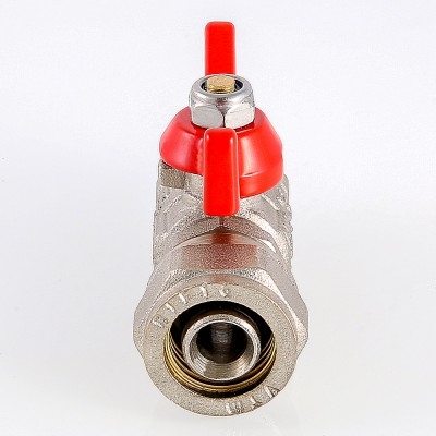 Valtec Кран шар. под обжим, рукоятка бабочка 16х1/2 нар.