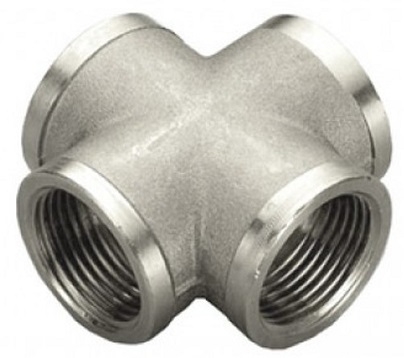 Stout Крестовина ВВ никелированная 1/2"  