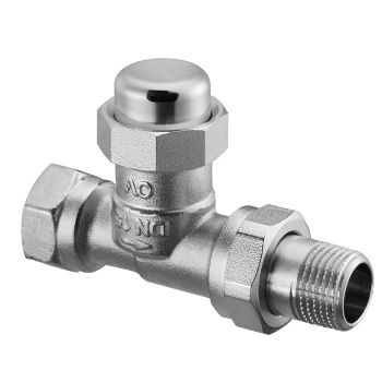 Oventrop Combi LR вентиль на обр. подводку Ду25, 1, PN10, из латуни, проходной, никелир.