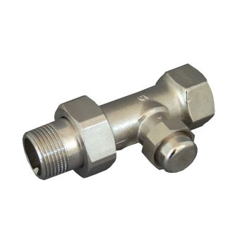 Oventrop Combi LR вентиль на обр. подводку Ду25, 1, PN10, из латуни, проходной, никелир.  