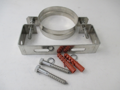 Wolf Дымоход Регулируемый комплект крепления дымовой трубы DN100 нержавеющая сталь, по фасаду