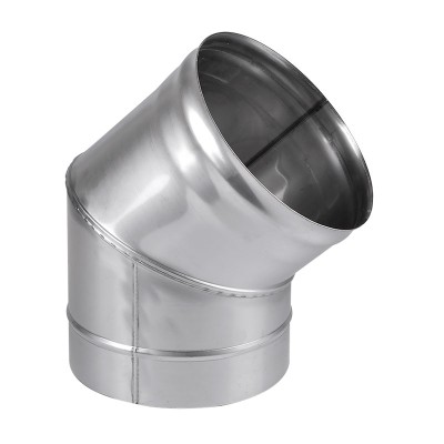 Одностенный дымоход Дымофф Колено (голое) 135 110 AISI409 1мм