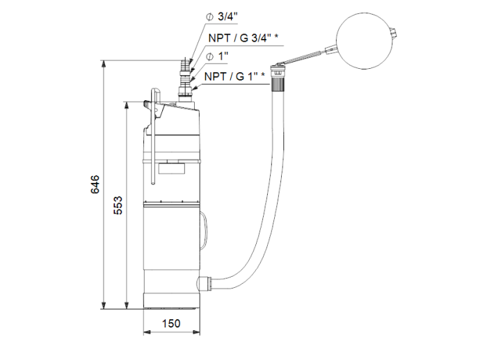 Скважинный насос Grundfos SBA 3-35 AW  
