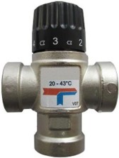 Stout Термост. см. кл. для систем от. и ГВС 1" НР 35-60°С KV 1,6 м3/ч