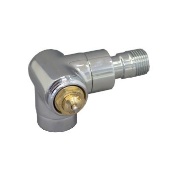 Oventrop Серия E термостатический вентиль Ду15, 1/2, PN10,угл.трехос.,левое присоед., хромир.  