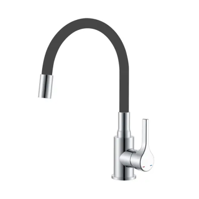 Смеситель для кухни WasserZimmer корпус хром излив графит ZM-7781-2-757