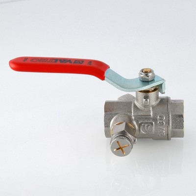 Шаровой кран Valtec Кран шар. BASE с дренажом и воздухоотводчиком 1/2 вн.-вн.  