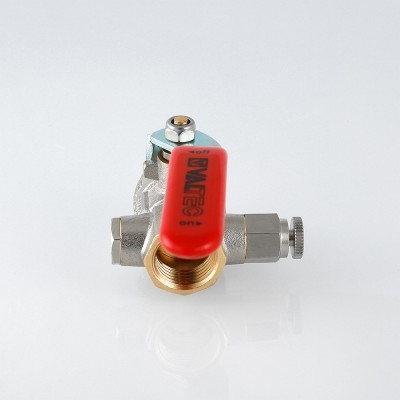 Шаровой кран Valtec Кран шар. BASE с дренажом и воздухоотводчиком 1/2 вн.-вн.  