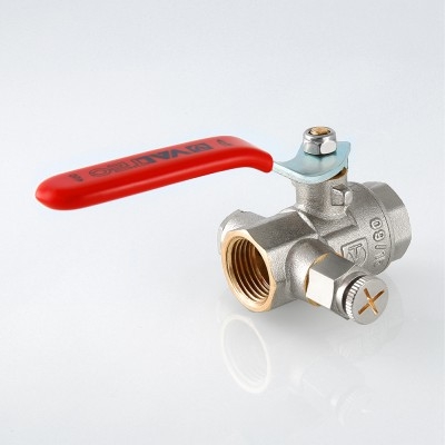 Шаровой кран Valtec Кран шар. BASE с дренажом и воздухоотводчиком 1/2 вн.-вн.  