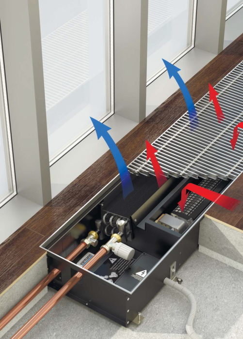 Внутрипольный конвектор Varmann Qtherm HK (двухтрубная система) 310.130.1750  