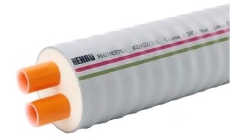 Rehau Tруба RAUTHERMEX DUO 63+63/182 макс. длина в бухте 86 м.  