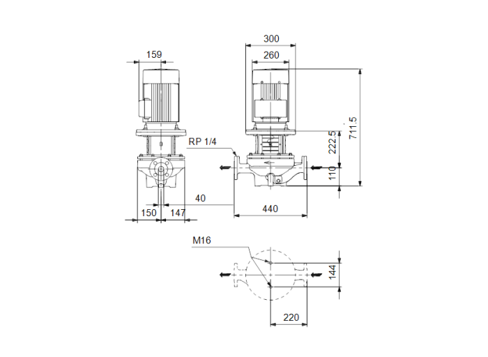 Циркуляционный насос Grundfos TP 40-530/2-A-F-A-BAQE  