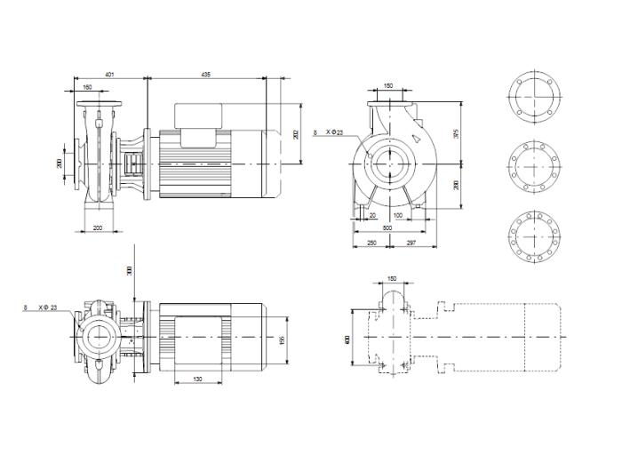 Поверхностный насос Grundfos NB 150-250/235 EUP A-F1-A-BAQE  