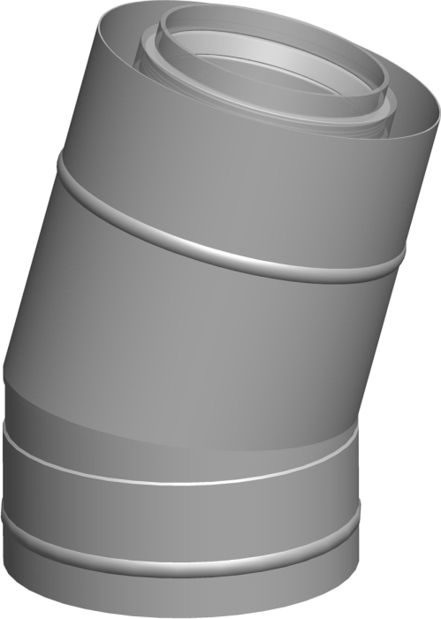 Wolf Дымоход Отвод DN80/125 15°, для концентрической дымовой трубы, по фасаду  