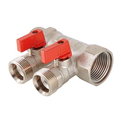 Коллектор Valtec Коллектор с отсекающими кранами, 1х3 вых. Евроконус 3/4  
