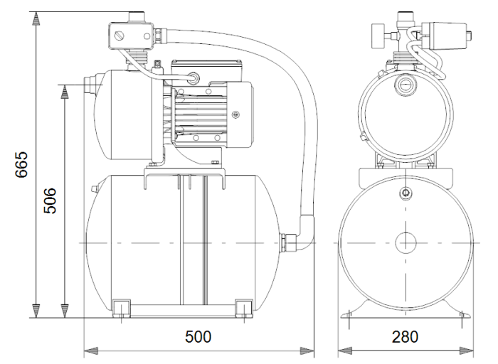 Насосная станция Grundfos Hydrojet JP 6 4661BPBB  