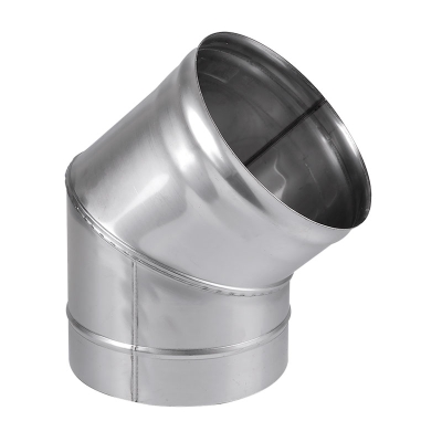 Одностенный дымоход Дымофф Колено (голое) 135 130 AISI409 1мм