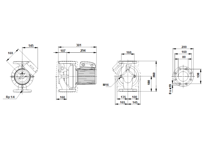 Циркуляционный насос Grundfos UPS 80-60 F B (400В)  