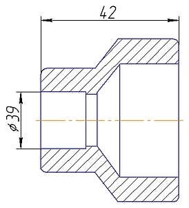 Kalde муфта переходная внутренняя/внутренняя DN40х20  