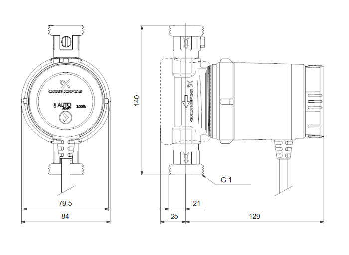 Циркуляционный насос Grundfos COMFORT 15-14 BXA PM  