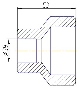 Kalde муфта переходная внутренняя/внутренняя DN40х25